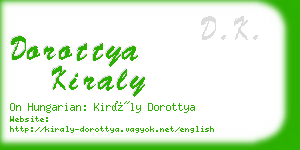 dorottya kiraly business card